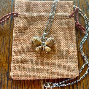 Picture Jasper Butterfly Necklace Crystal Necklace Picture Jasper Necklace